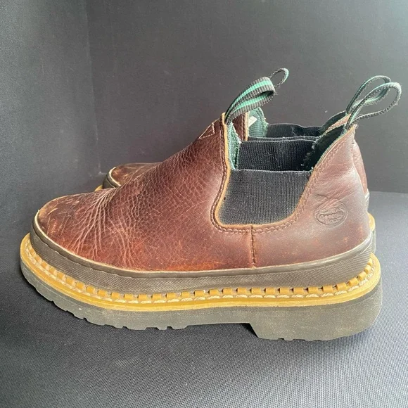 Georgia Giant Romeo Leather Boot Oil Resistant Brown Outdoor Work Farm W6 M4 - Picture 4 of 7